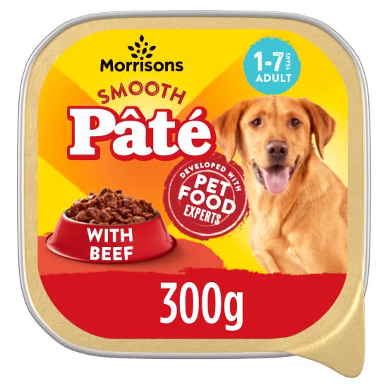 Morrisons Beef, Smooth Pâté Dog Food (300g)