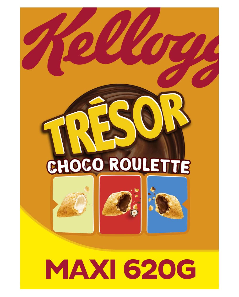 Trésor - Choco roulette céréales fourrées, chocolat (620g)