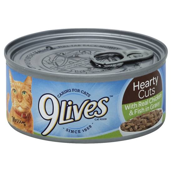 9Lives Hearty Cuts With Real Chicken & Fish in Gravy