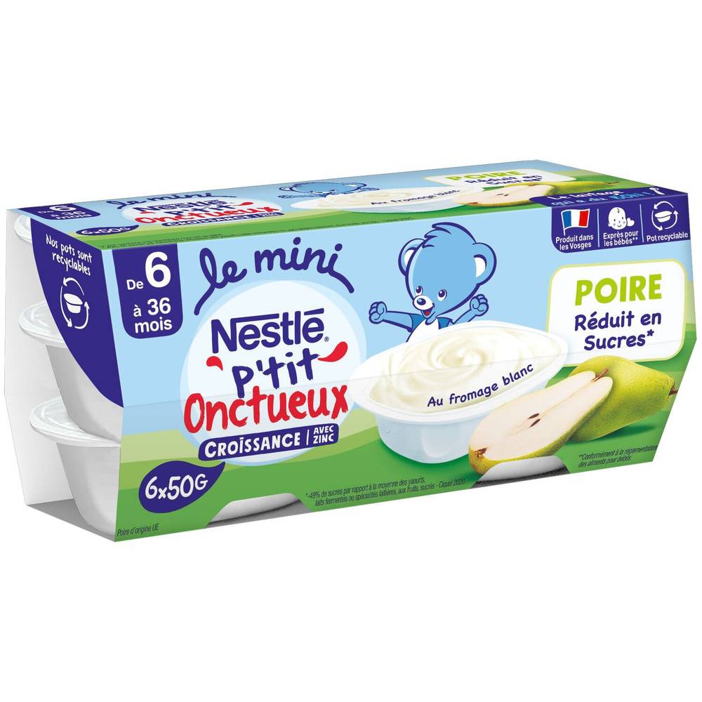 Nestlé - Dessert bébé petit onctueux de 6 à 36 mois (poire)