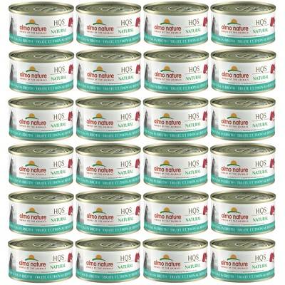 Almo Nature: HQS Natural Cat Trout & Tuna In Broth Can Wet Food, 24 Pack