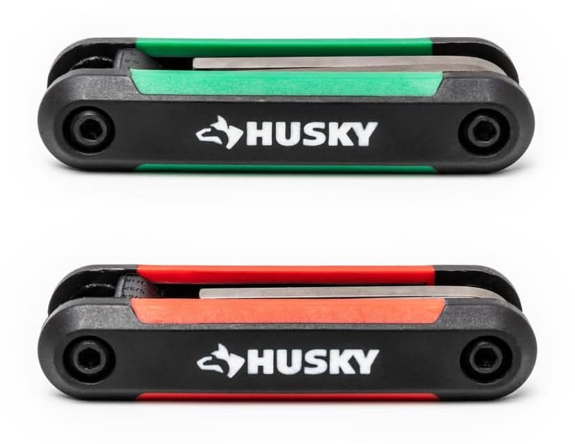 Husky Mini Folding Hex Key Set (9-Piece Sae, 8-Piece Mm)