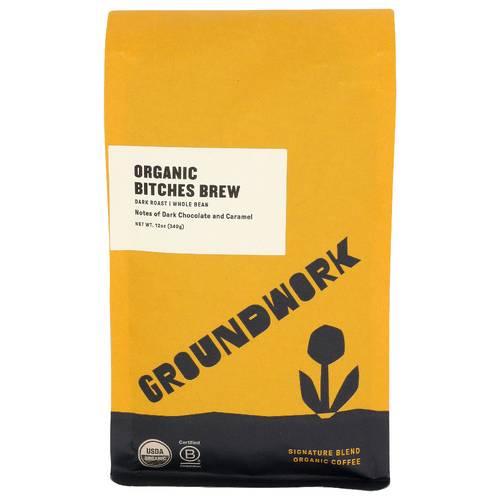 Groundwork Coffee Organic Dark Roast Whole Bean Coffee