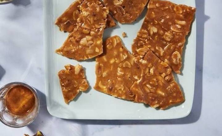 salted caramel peanut brittle