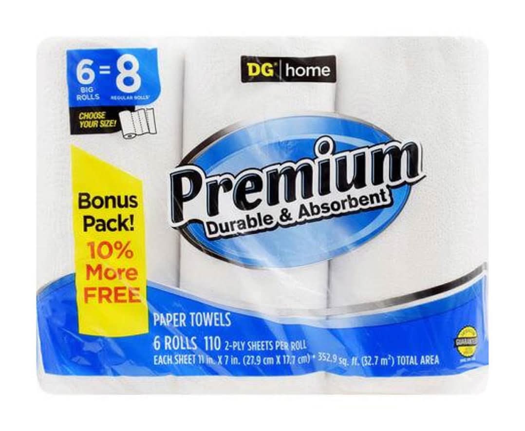 True Living Premium Towel 6 Rolls