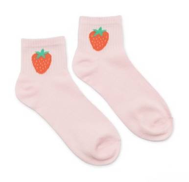 Bullseye's Playground Strawberry Tween Socks, Pink