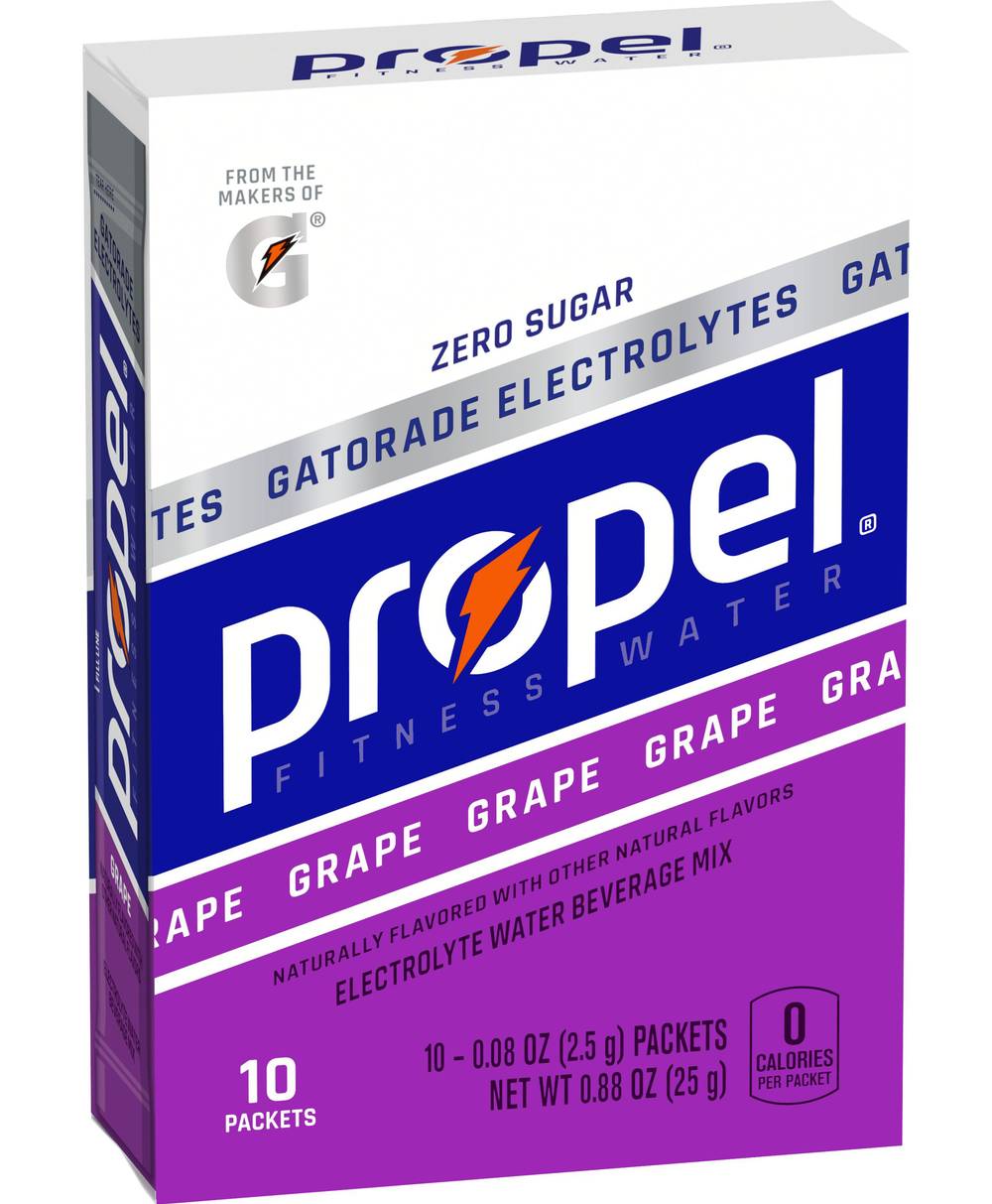 Propel Electrolyte Water Beverage Mix, Grape (0.88 oz, 10 ct)