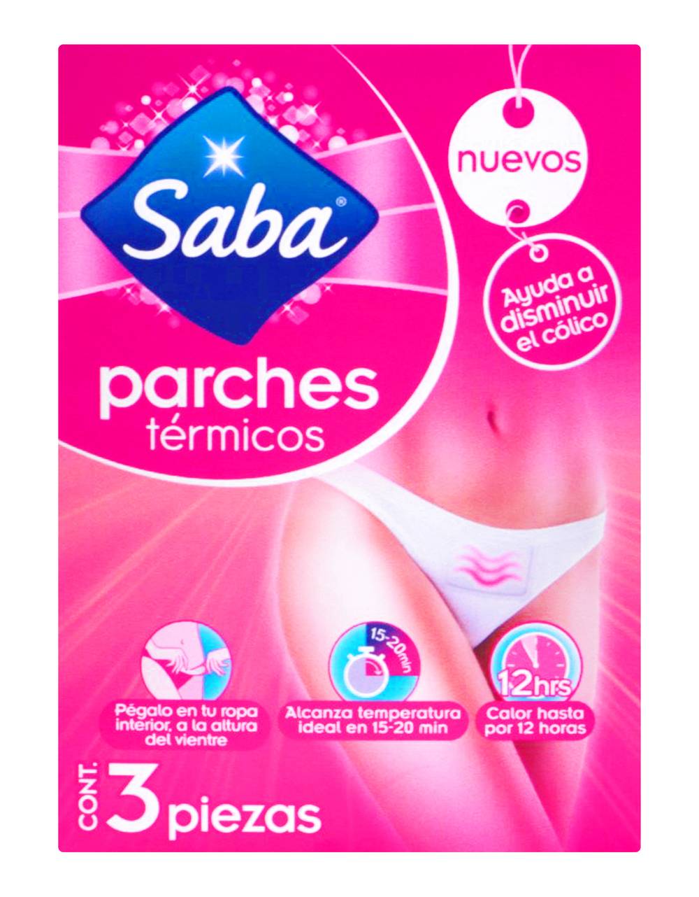 Saba · V-calm parches térmicos (3 un)