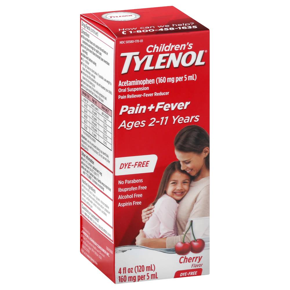 Children's Tylenol 160 Mg Acetaminophen Pain + Fever Reducer (4 fl oz)