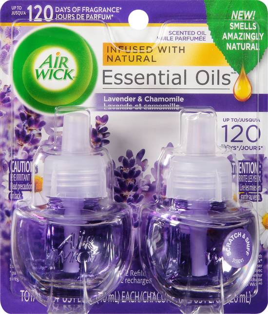 Air Wick Essential Oils Lavender & Chamomile Plig-In Oil Refills