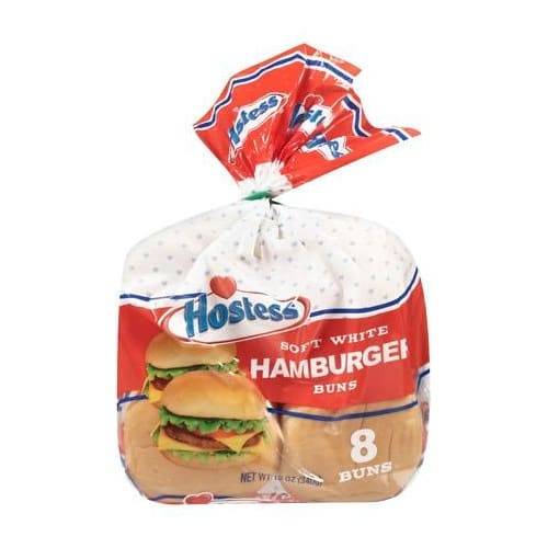 Hostess Soft White Hamburger Buns (12 oz)