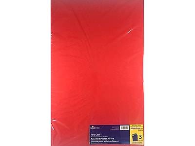 Royal Brites Two Cool Colors Primary Paper Poster Boards, 14 x 22, Assorted Colors, 3/Pack (25319)