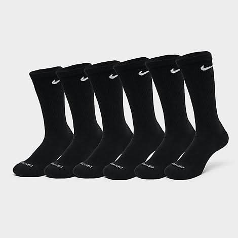 Nike Everyday Plus Cushioned Crew Training Socks (6-Pack) (Large)