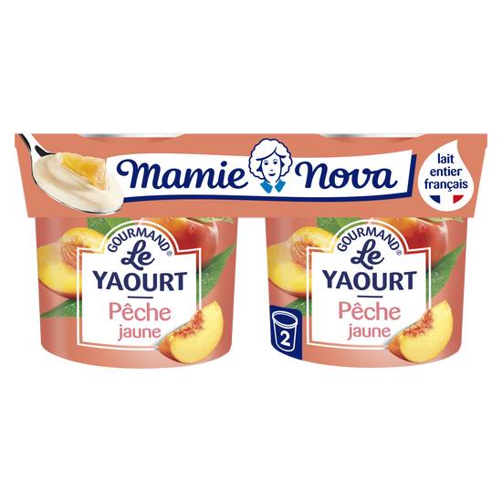 Mamie Nova - Gourmand yaourt brassé (pêche jaune)
