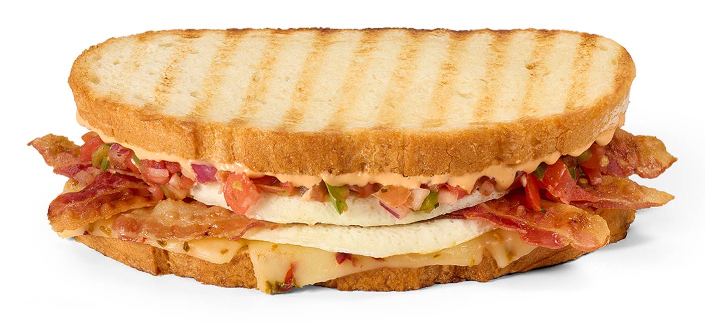 Southwest Chipotle Bacon & Egg White Omelet Breakfast Panini