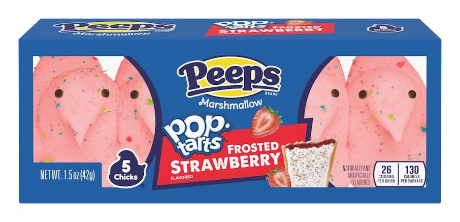 Peeps Marshmallow Frosted Strawberry Pop Tarts, 5-pc Pack.