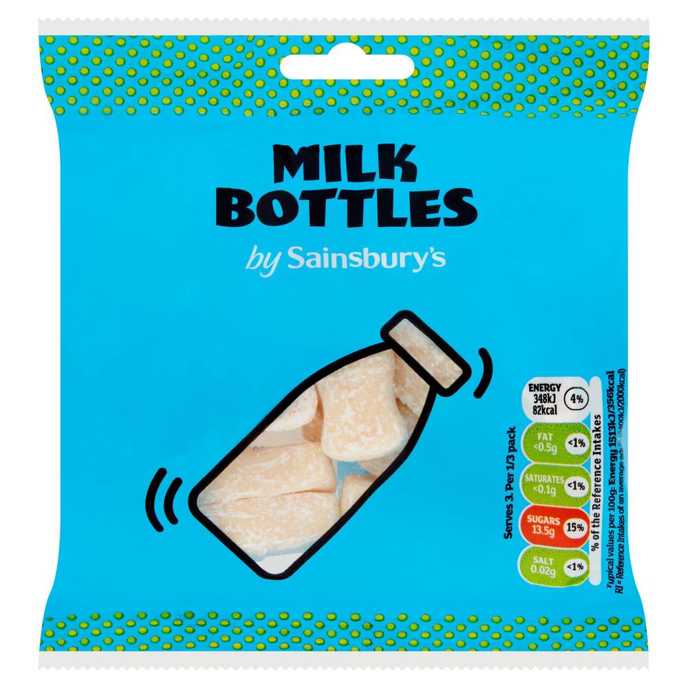 Sainsbury's Milk Bottle Sweets 70g