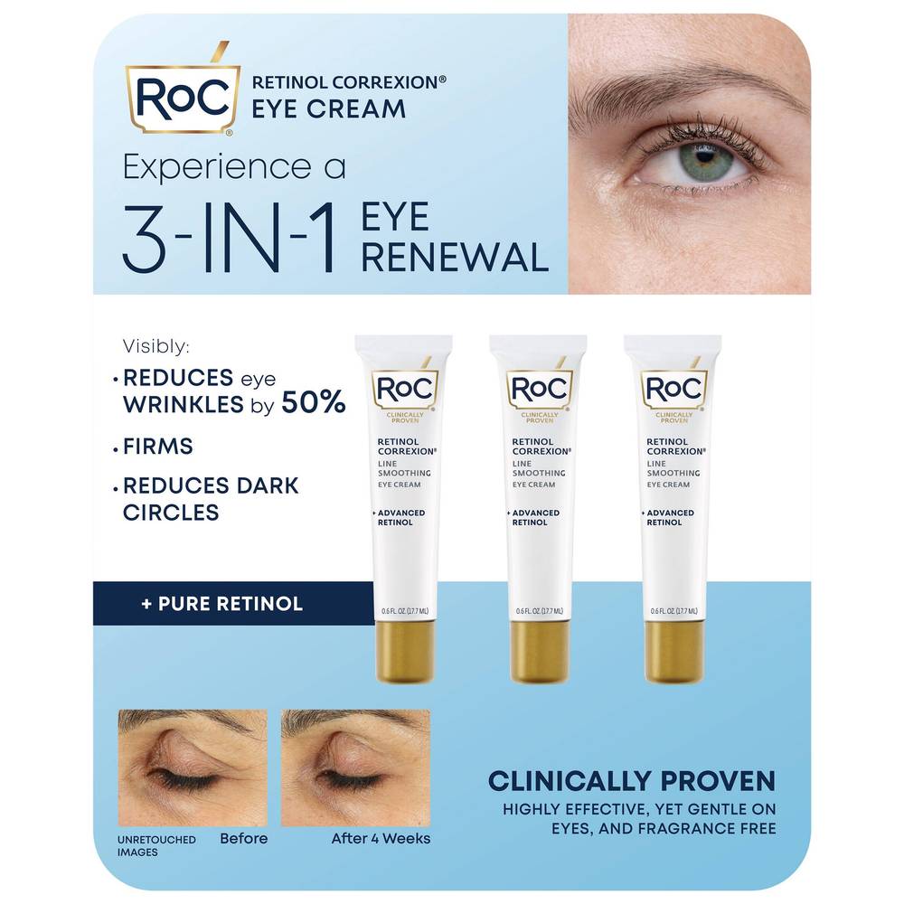 Roc Line Smoothing Eye Cream (3 ct)