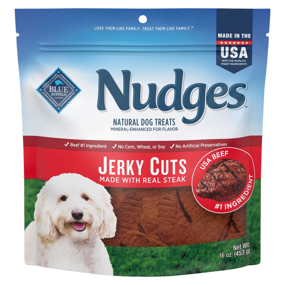 Blue Buffalo Nudges Jerky Cuts Natural Dog Treats Beef (16 oz)