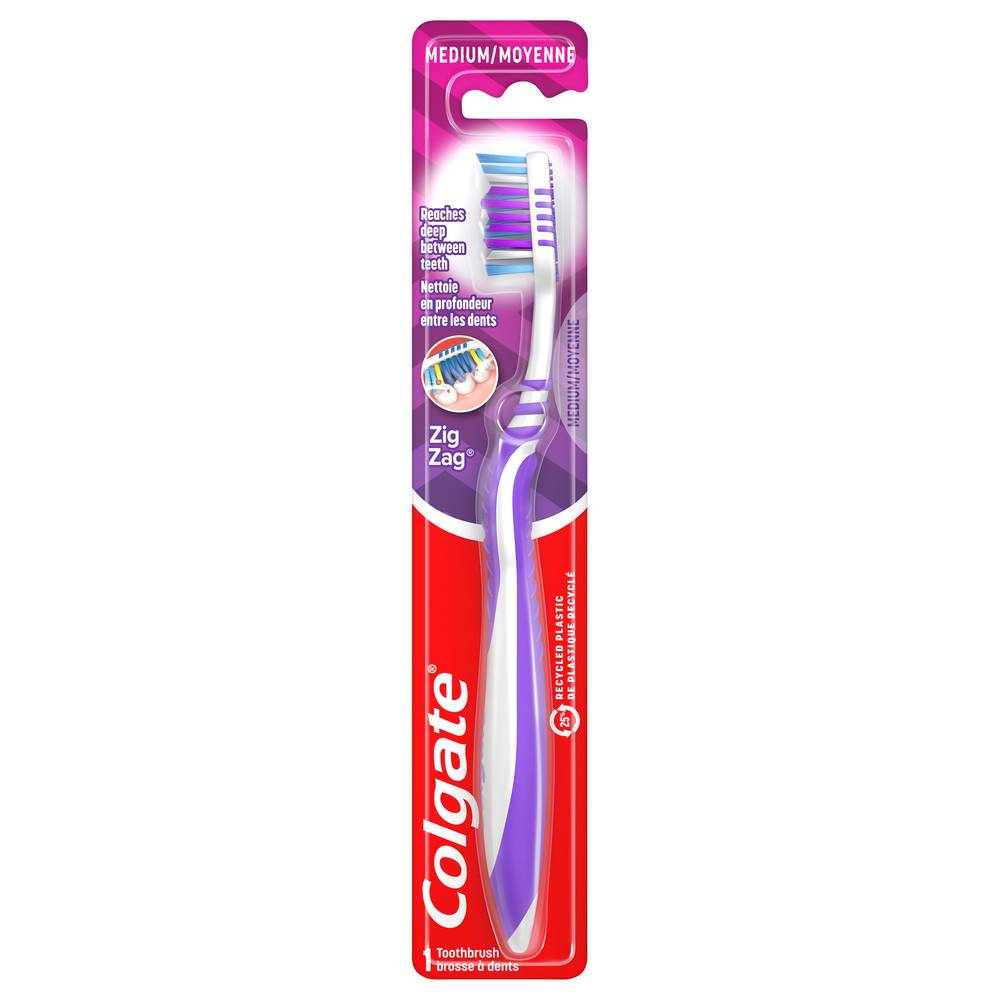 Colgate Medium Deep Clean Zigzag Toothbrush (0.96 oz)