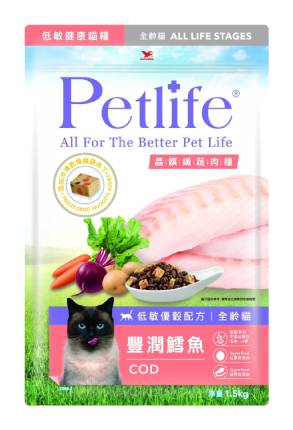 【Petlife】晶饌纖蔬肉糧 全齡貓 豐潤鱈魚1.5kg#WP007655