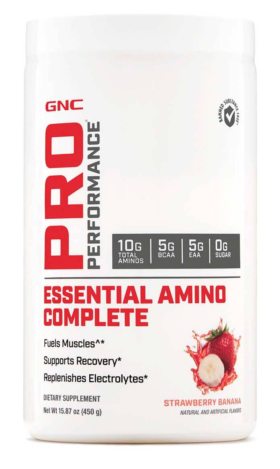 GNC Pro Performance Essential Amino Complete, Strawberry Banana (15.87 oz)