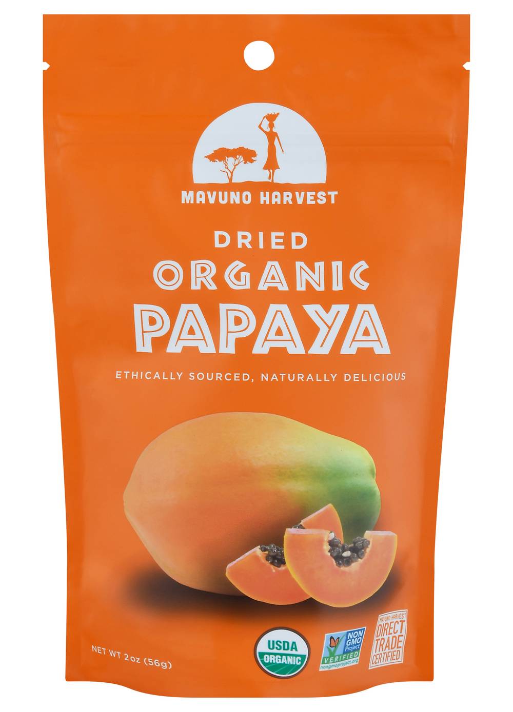 Mavuno Harvest Organic Dried Papaya (2 oz)