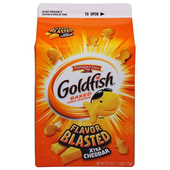 Pepperidge Farm Goldfish Flavor Blasted Xtra Cheddar Baked Snack Crackers