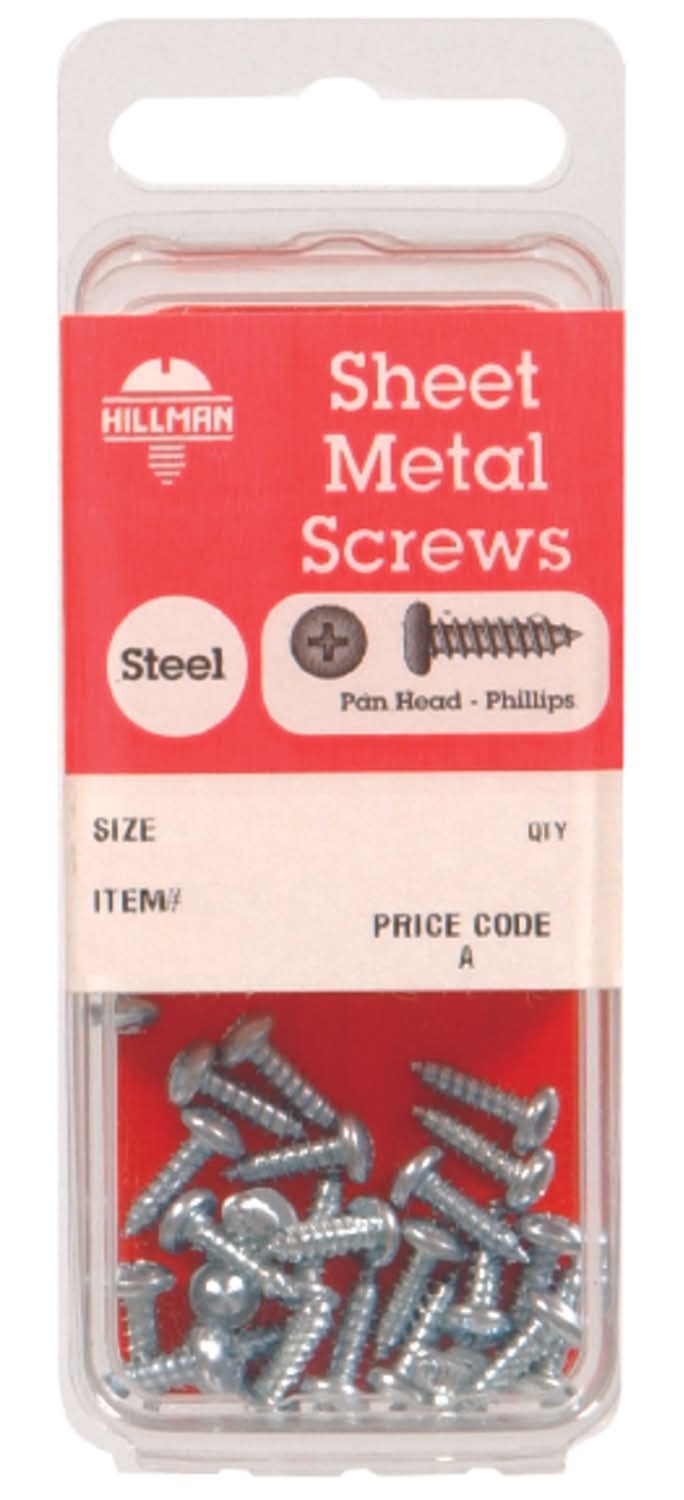Hillman No. 14 Ga. X 3/4 In. L Phillips Pan Head Sheet Metal Screws 8 Pk