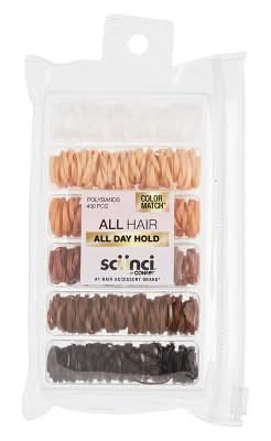 Scunci Polybands & Reusable Pouch Hair Elastics (450 ct)