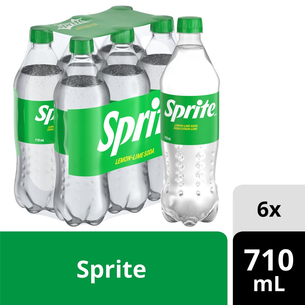 Sprite Soda, Lemon-Lime (6 x 710 ml)