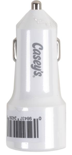 Casey's Dual Port Car Charger 2.4amp