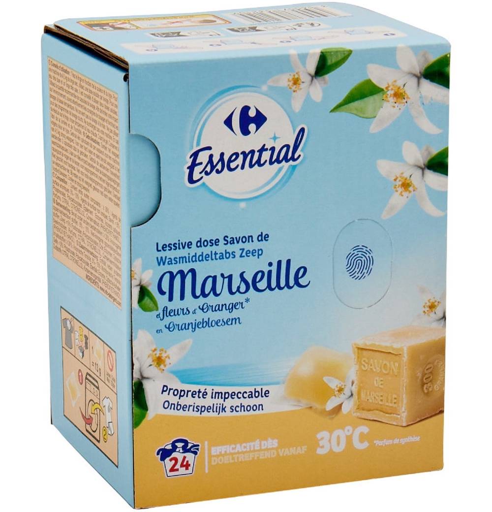 Carrefour Essential - Lessive dose savon de marseille (24)