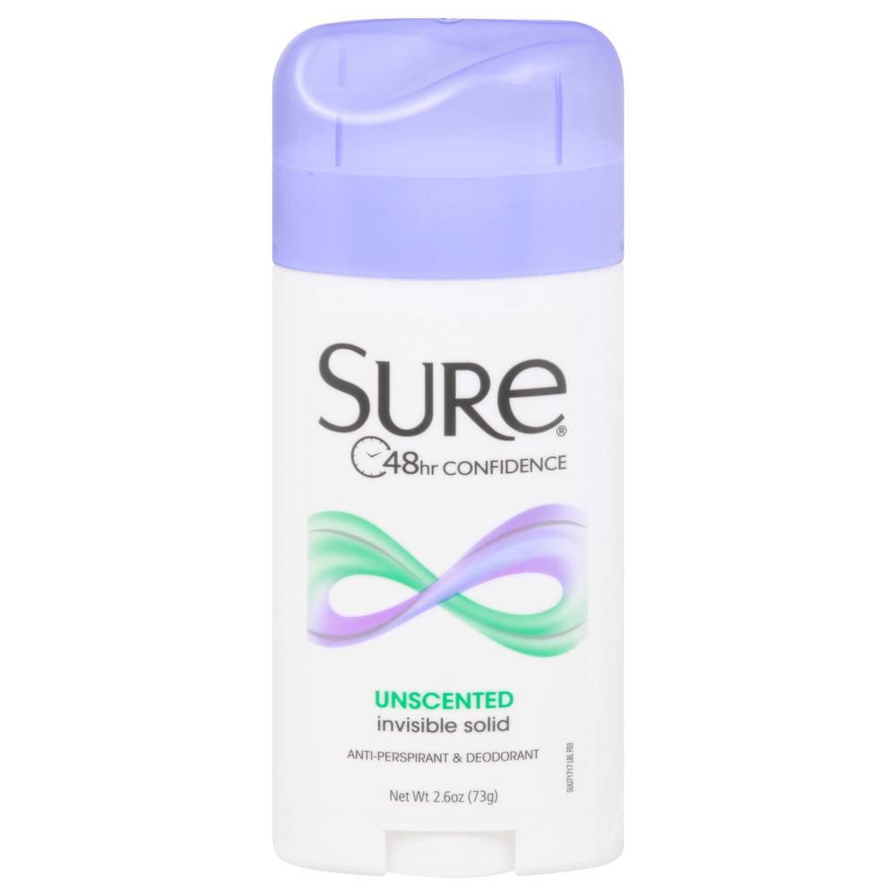 Sure Invisible Solid Unscented Anti-Perspirant & Deodorant