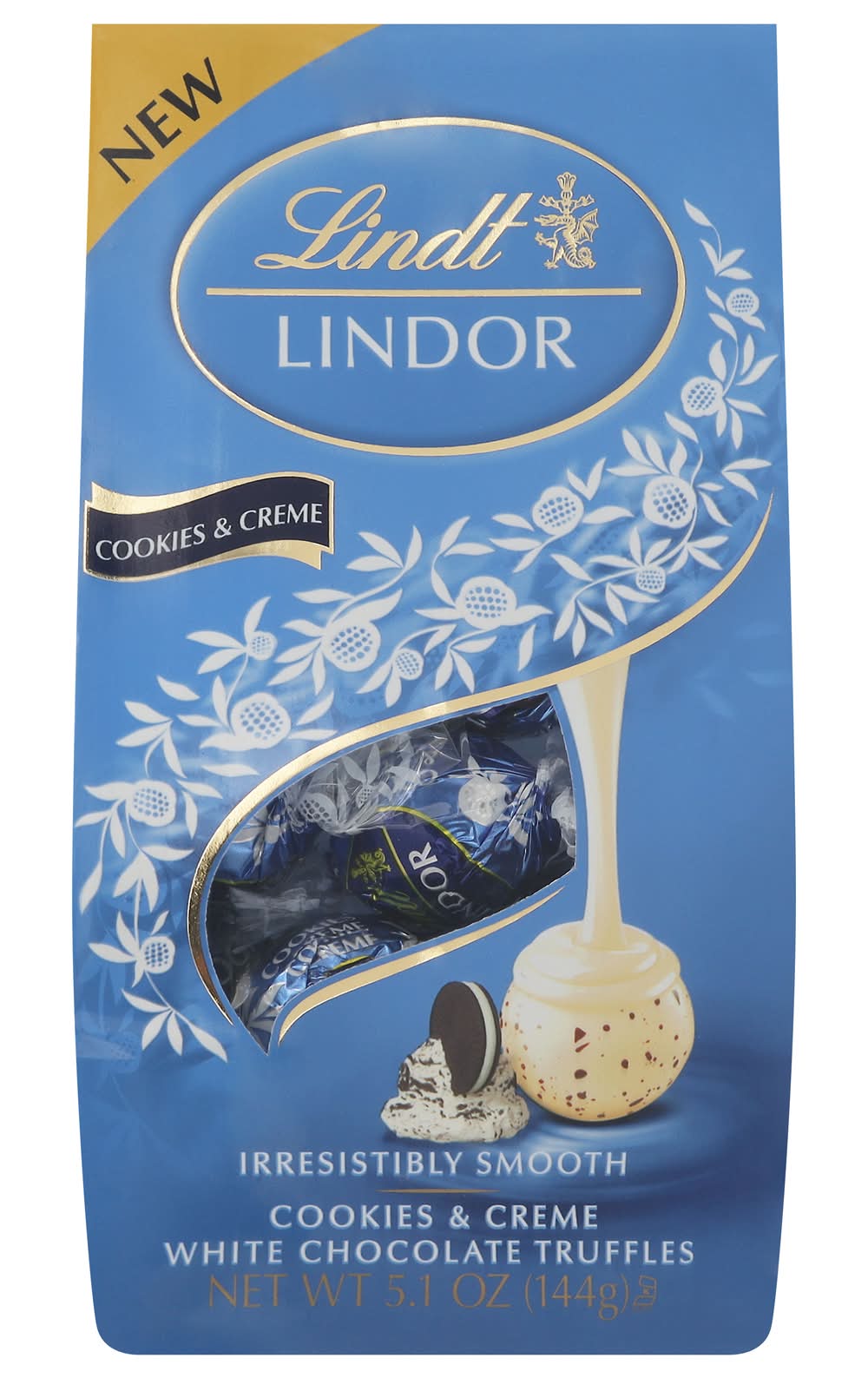 Lindt Lindor White Chocolate Truffles, Cookies & Creme (5.1 oz)