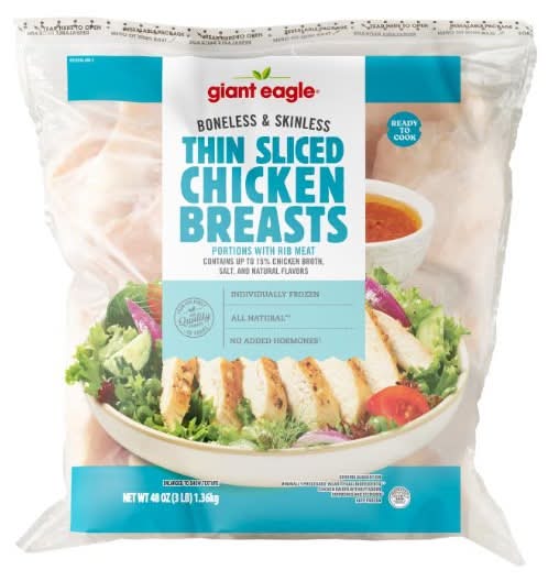 Giant Eagle Boneless & Skinless Thin Sliced Chicken Breasts Delivery ...