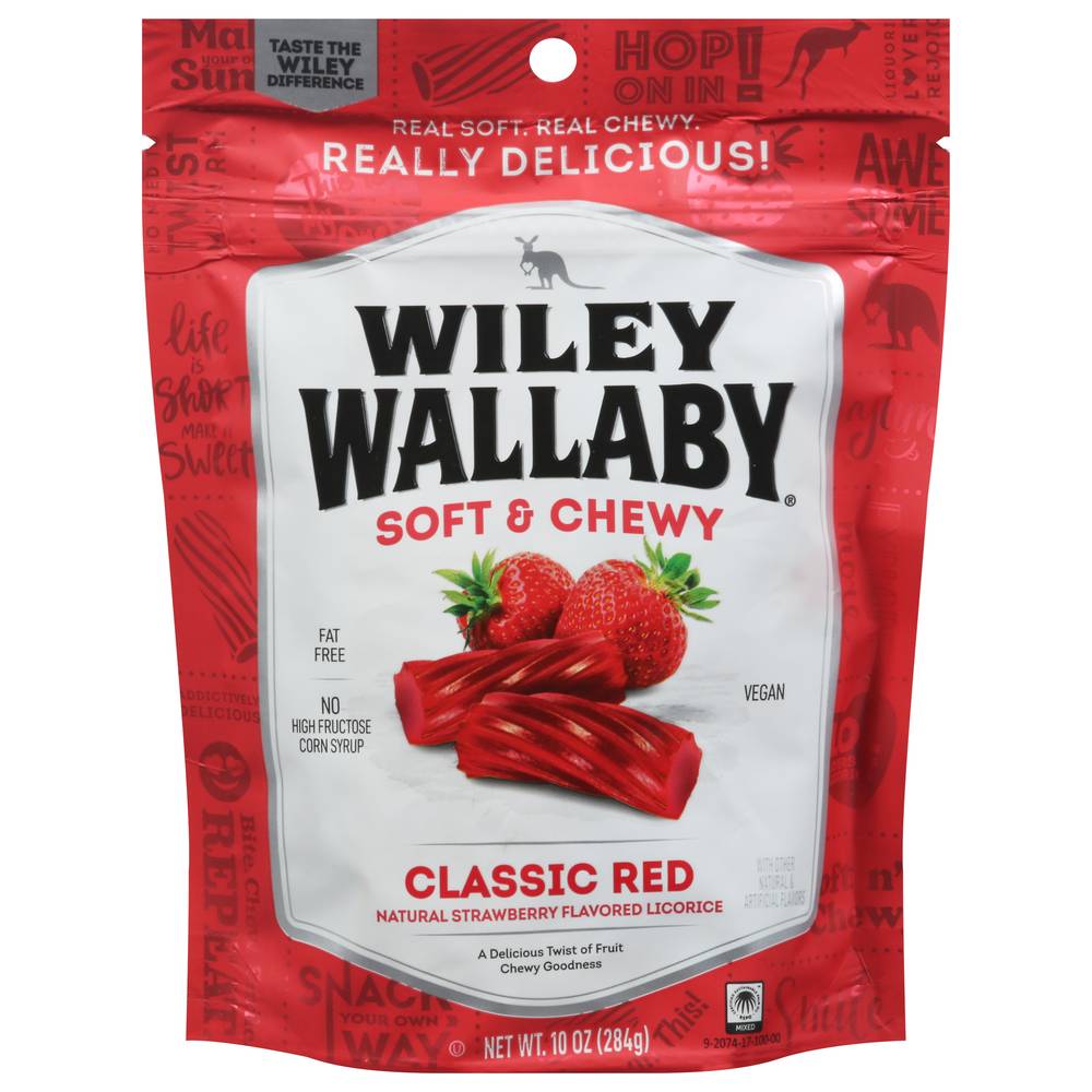 Wiley Wallaby Red Strawberry Liquorice Chewy (10 oz)