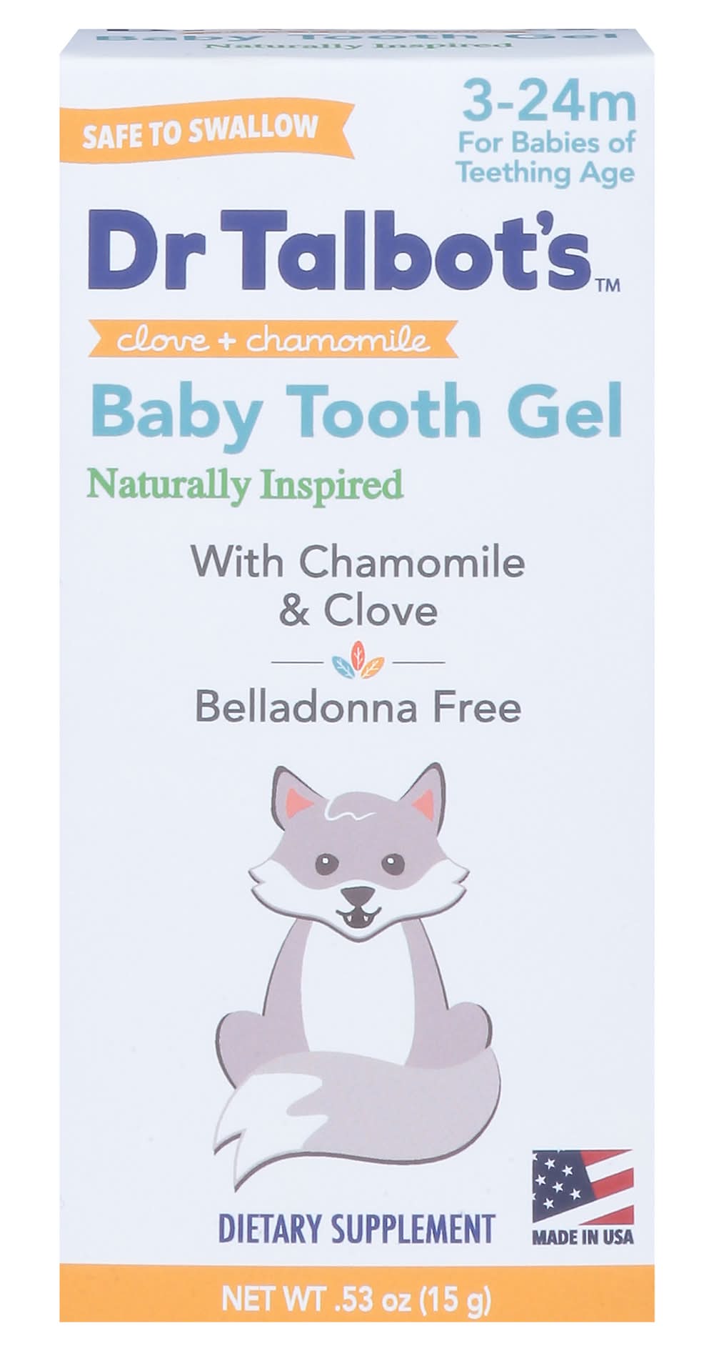 Dr. Talbot's Clove + Chamomile Baby Tooth Gel (0.53 oz)