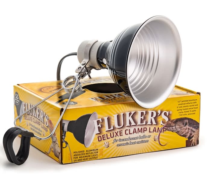 Fluker's Deluxe Clamp Lamp 75watts, 5.5 in