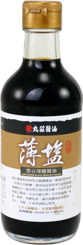 丸莊-台灣黑豆薄鹽醬油(300ml/瓶)