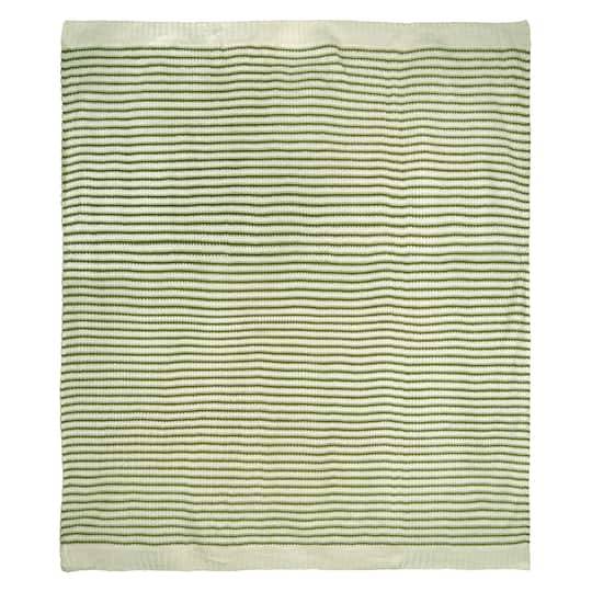 50" X 60" Green Knit Throw Blanket By Ashland