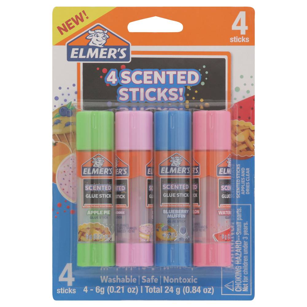 Elmer`S Scented Glue Sticks 4 Ct