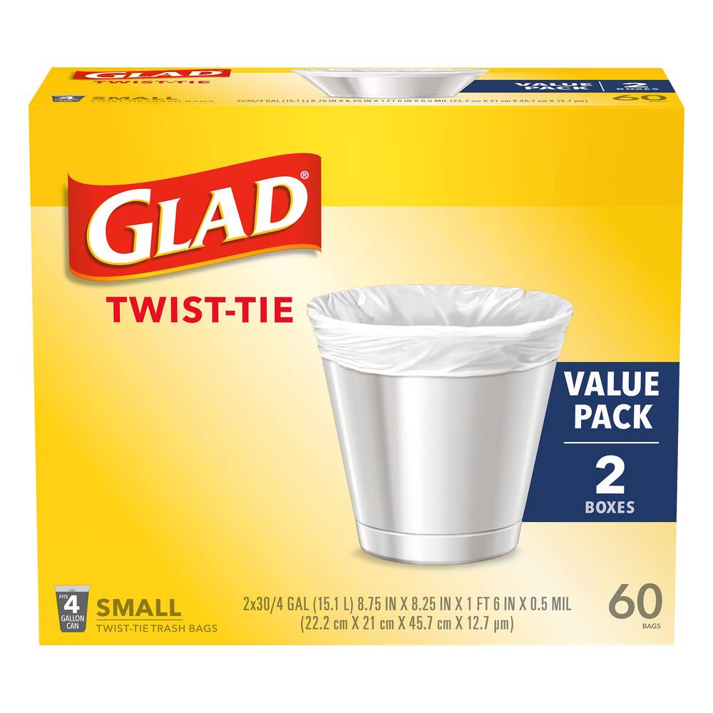 Glad Twist Tie Small Trash Bags