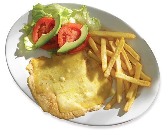 Pechuga a la plancha gratinada