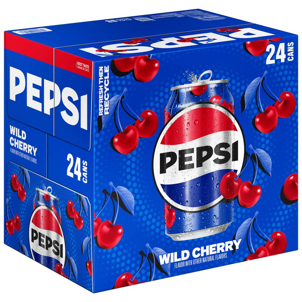 Pepsi Soda, Wild Cherry (24 x 12 fl oz)
