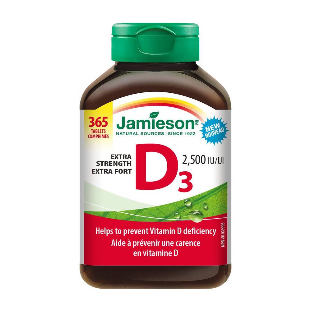 Jamieson Vitamine D3 2500 UI (365 comprimés) - Vitamine D3 2500 UI (365 tablets)