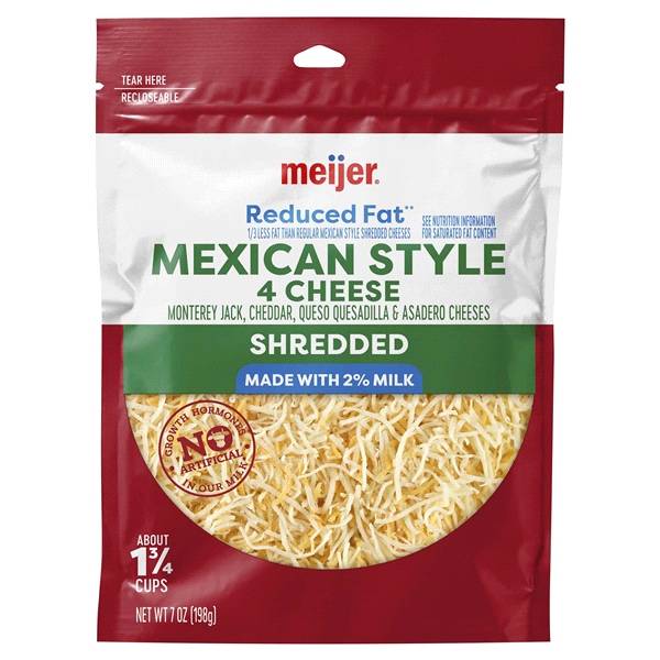 Meijer Reduced Fat Finely Shredded Mexican Cheese