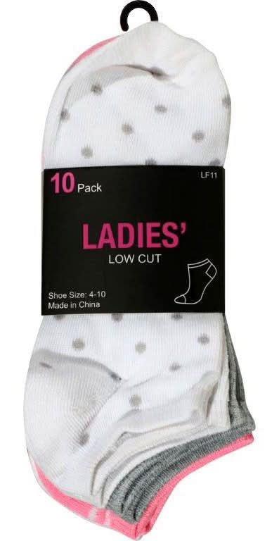 Ladies' Low Cut Socks 10 Ct