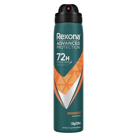 Rexona Men Aerosol Advanced Workout Antiperspirant Deodorant 220 ml