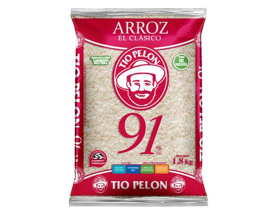 Arroz 91% Grano Entero Tío Pelón Bolsa 1,8 kg